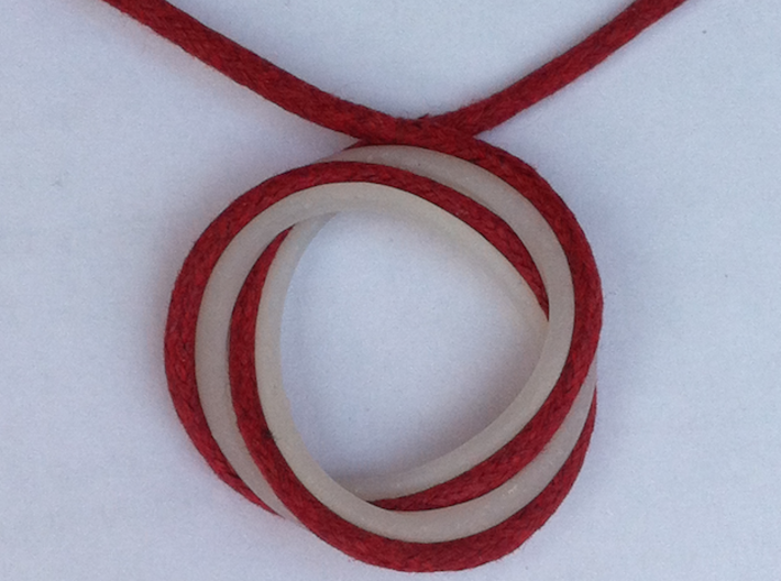 Mobius trifol necklace kit 3d printed 