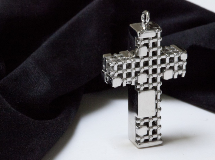 Matrix Crucifix Pendant 3d printed 