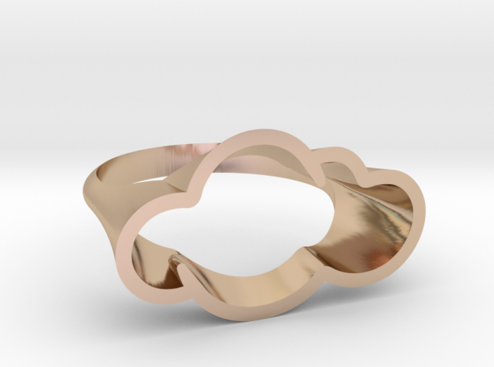 Cloud Ring, Every Cloud has a Silver Lining 3d printed