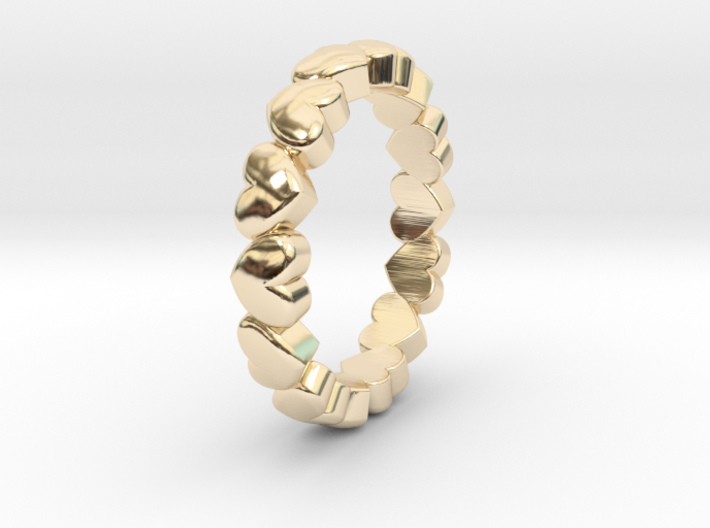 Stackable &quot;Throbs&quot; Ring 3d printed