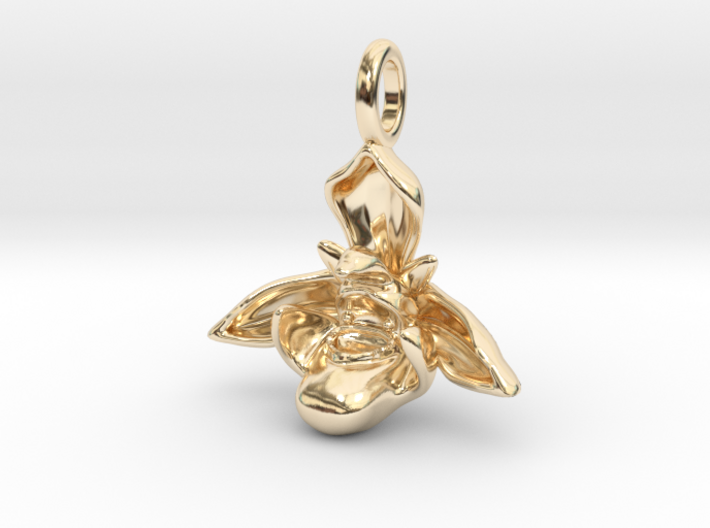 Bee Orchid Pendant - Nature Jewelry 3d printed