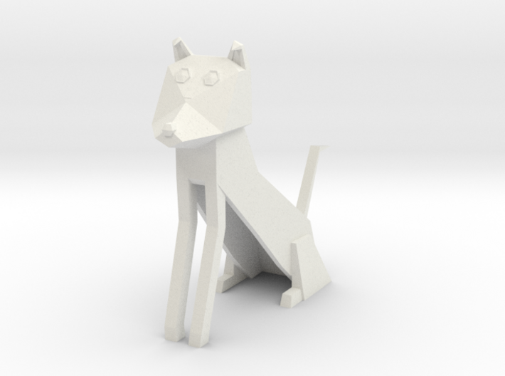 Folded Sculpture Dogs, Border Collie 3d printed