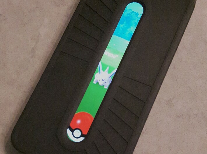 Pokemon Go Ball Aimer - Case and Cover - iPhone 6 3d printed An early prototype of the case.  Displays functionality and general PokeBall tossin' awesomeness