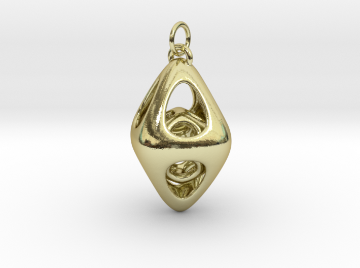 Tetrahedron Cage Pendant 3d printed