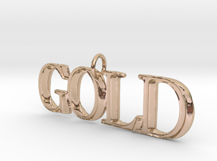 Gold Pendant 3d printed 