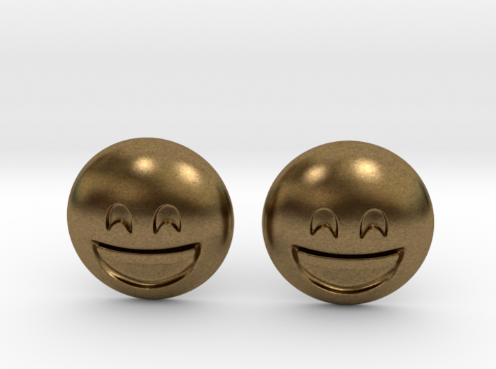 Smiling Emoji with Smiling Eyes 3d printed