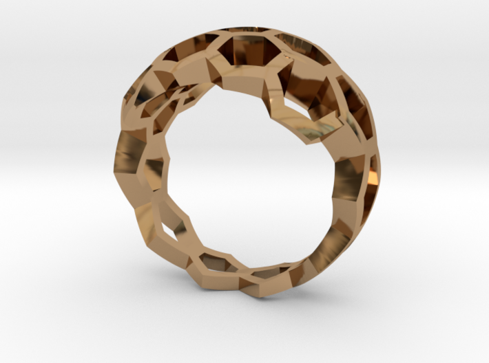 Honeycombs ring / size 20 HK /9 US (19.4 mm) 3d printed