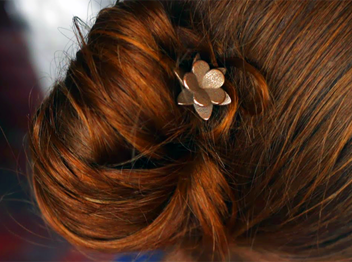 Helix Hair Pin Flower 3d printed 