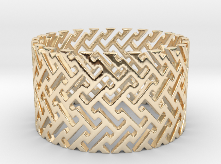 Woven Ring (Size 11.25-13) 3d printed