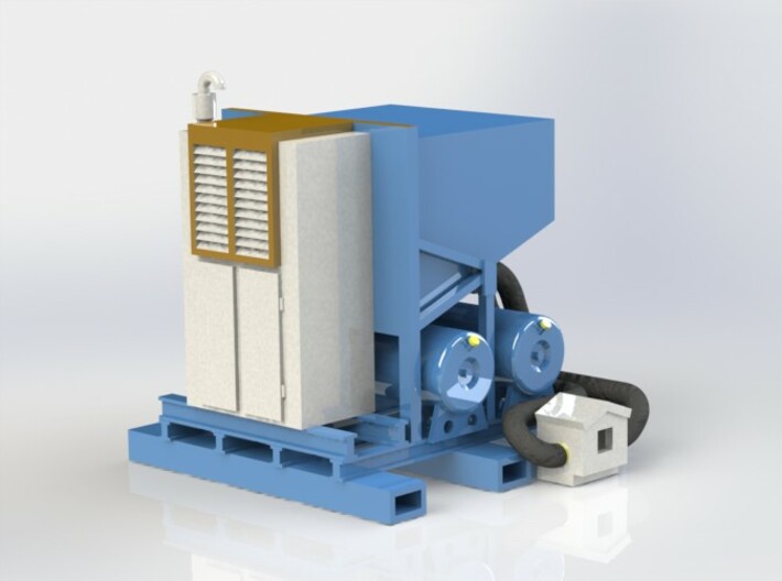 HO 1/87 Titan AC Unit (pump) 3d printed This is a CAD render of the design.