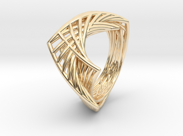 Folded Ring 3d printed