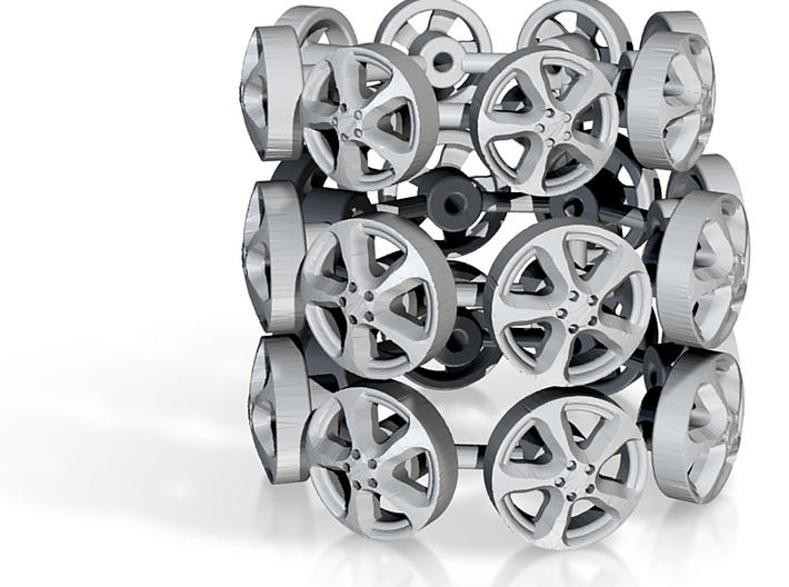 1:43 Scale model wheels 3d printed