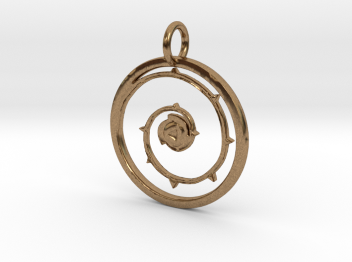 Steven Universe Rose's Shield Pendant with loop 3d printed