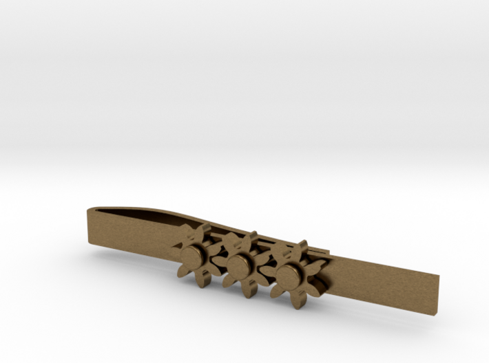 Kinetic Gear Tie Clip (2.25" Bar) 3d printed 