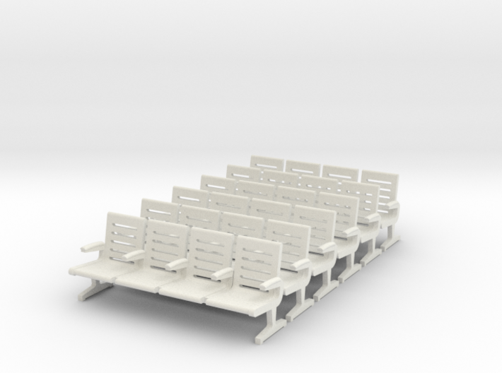 Modern Seat X 6 - OO Scale 3d printed