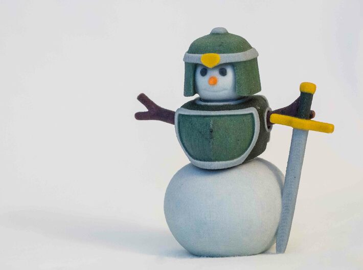 Snowman Warrior 3d printed