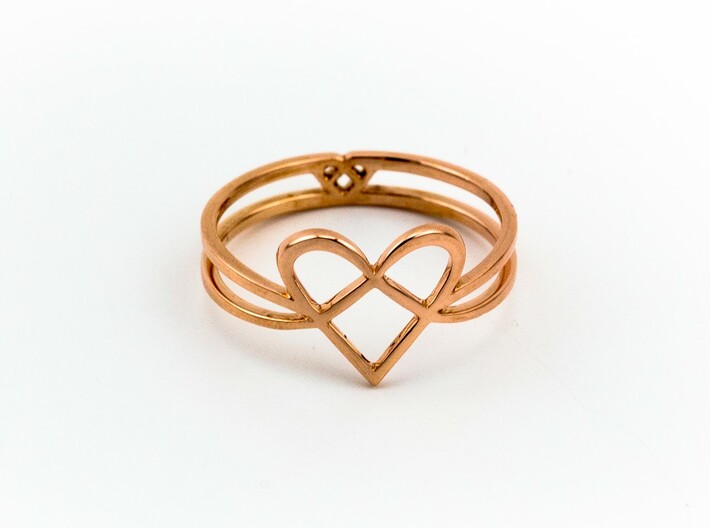 Woven Heart collection: ring 3d printed