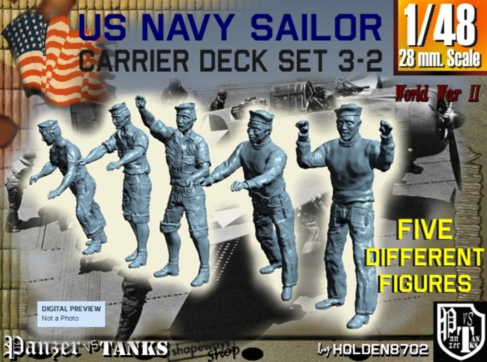 1-48 US Navy Carrier Deck Set 3-2 3d printed