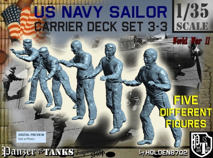 1-35 US Navy Carrier Deck Set 3-3 3d printed