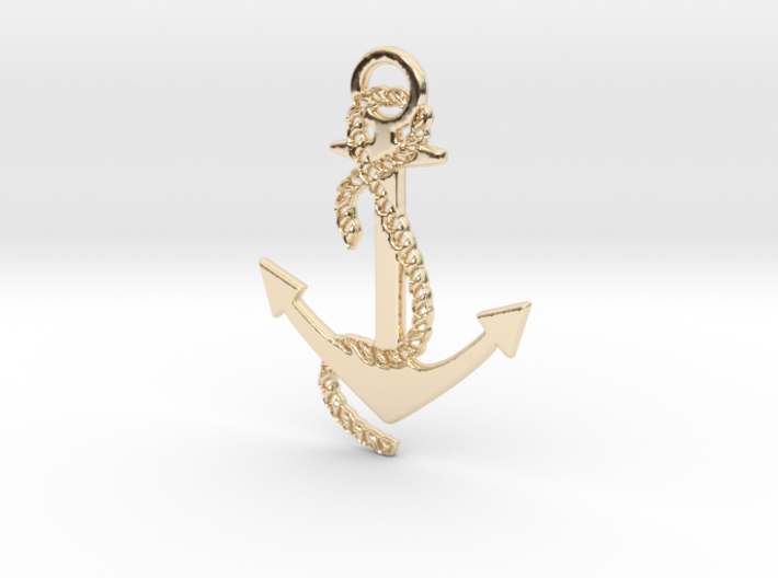 Anchor Pendant 3d printed