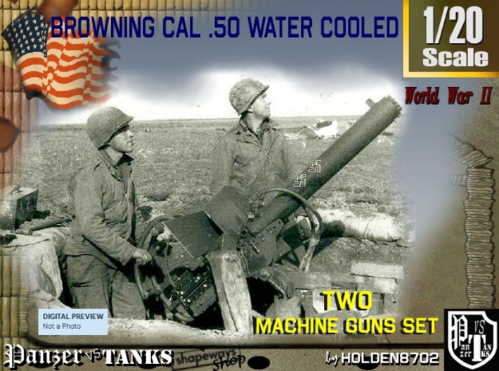1-20 Cal 50 M2 Water Cooled Set 3d printed 