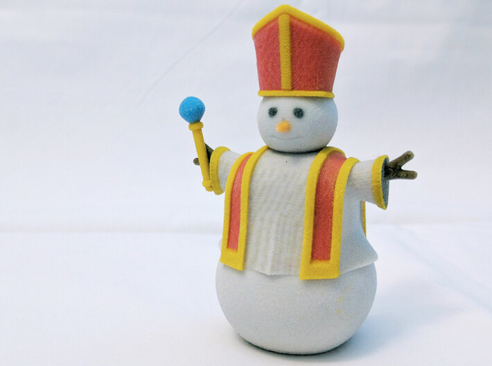 Snowman Priest 3d printed