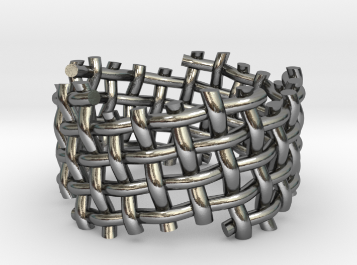 Woven Twisted Ring 3d printed