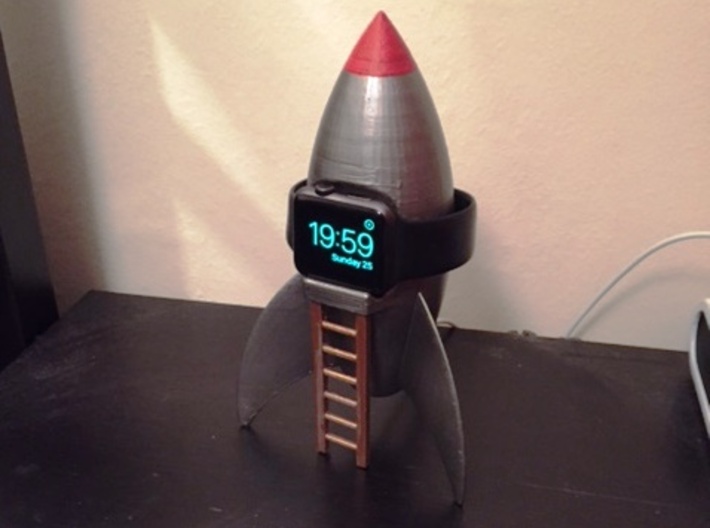 Rocket Apple Watch Holder 3d printed 