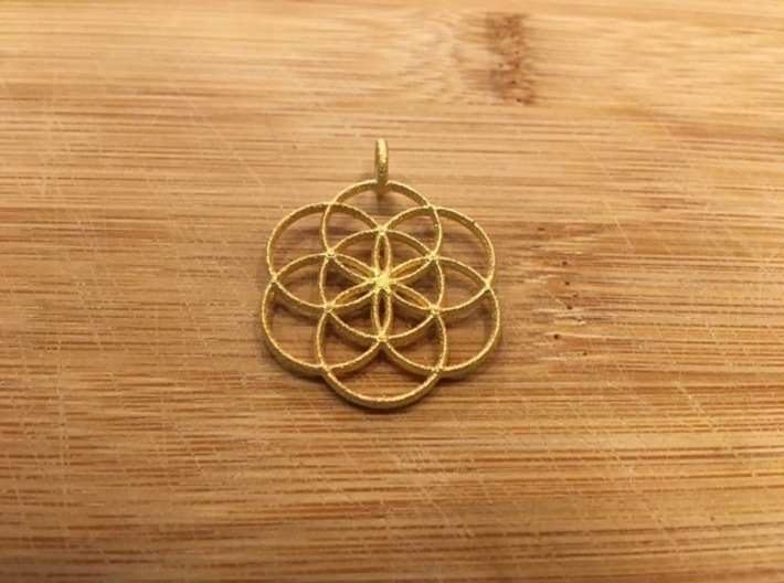 Seed of Life Pendant 3d printed