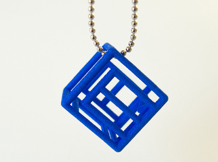 Personalized Initial Cube pendant 3d printed