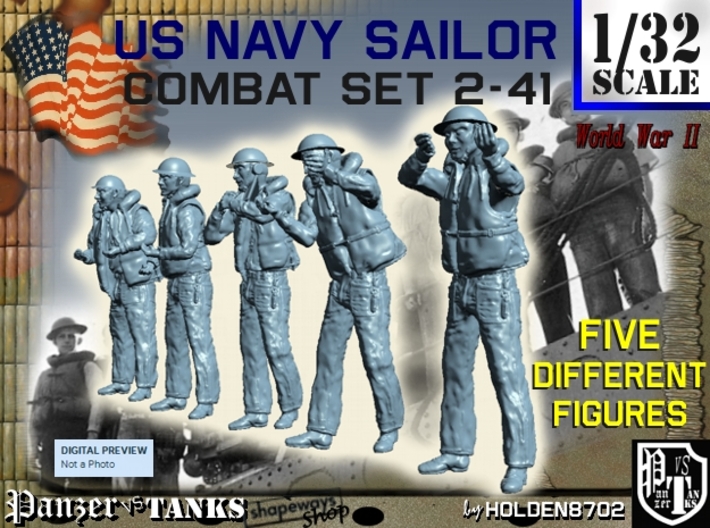 1-32 US Navy Sailors Combat SET 2-41 3d printed