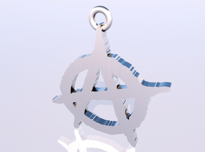 Anarchy Symbol Pendant 3d printed render
