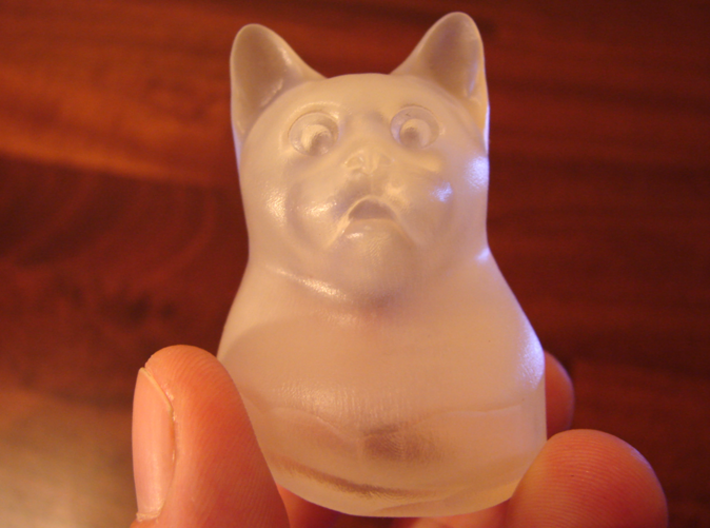 Cat Gasp (5 cm/2 inch) 3d printed Frosted Ultra Detail