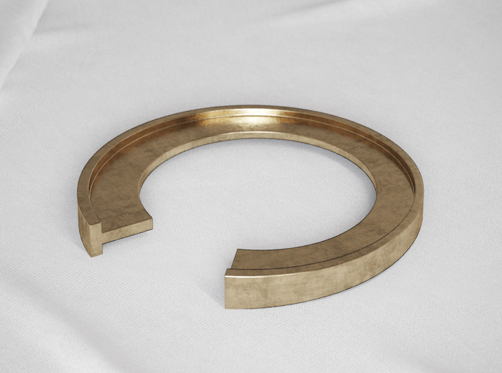T Letter Ring 3d printed