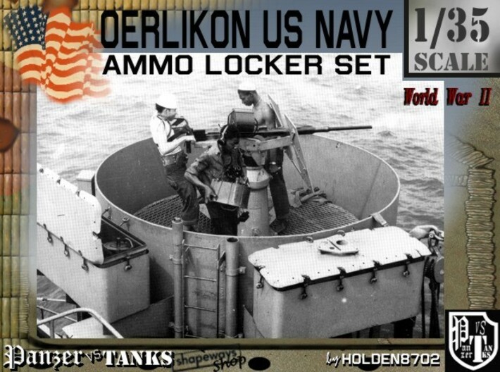 1/35 Oerlikon USN Ammo Locker Closed 3d printed 