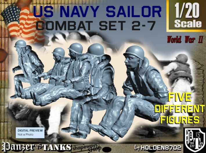 1-20 US Navy Sailors Combat SET 2-7 3d printed