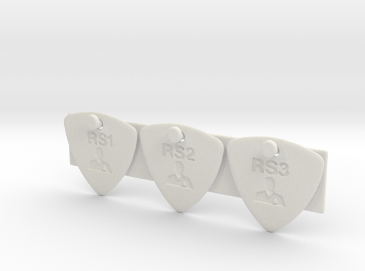 test guitar picks style 0001 1.4mm engrave 3x 3d printed