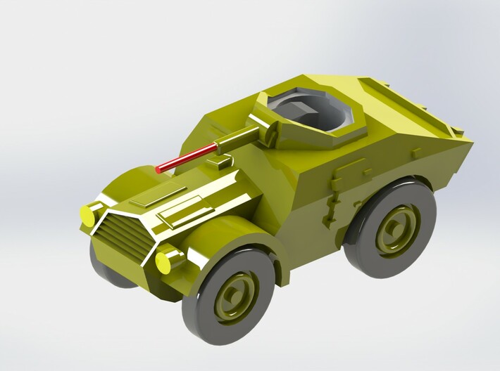 Italian Autoblindo TL 37 Scout Car 1/285 6mm 3d printed Red Gun-Barrel not included