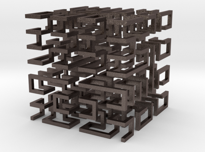 Hilbert Cube, Large 3d printed