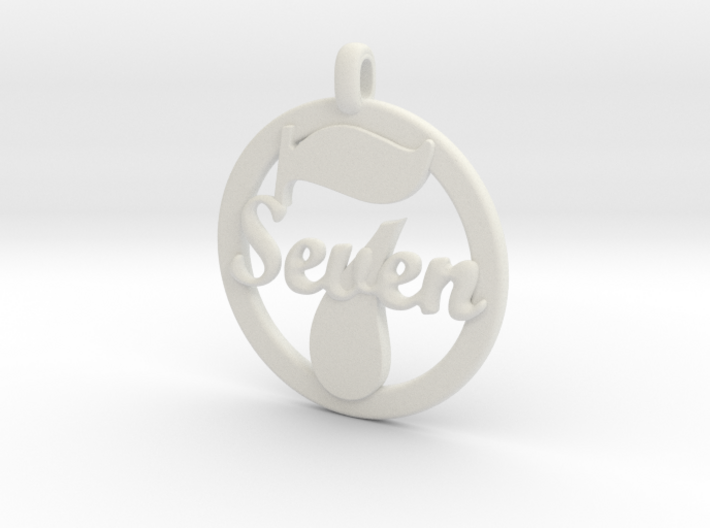 LUCKY Seven Symbol Jewelry Pendant CHARM GIFT 3d printed