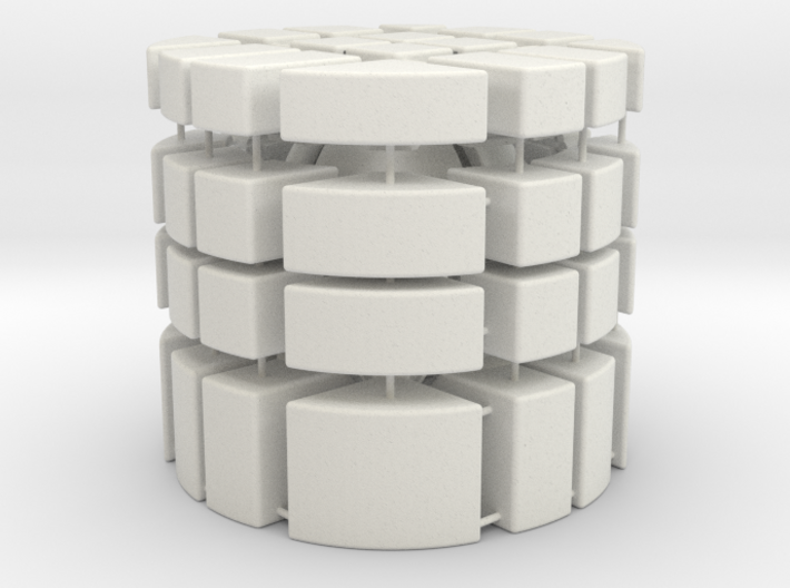 4x4x4 Bump Barrel "Cube" 3d printed 