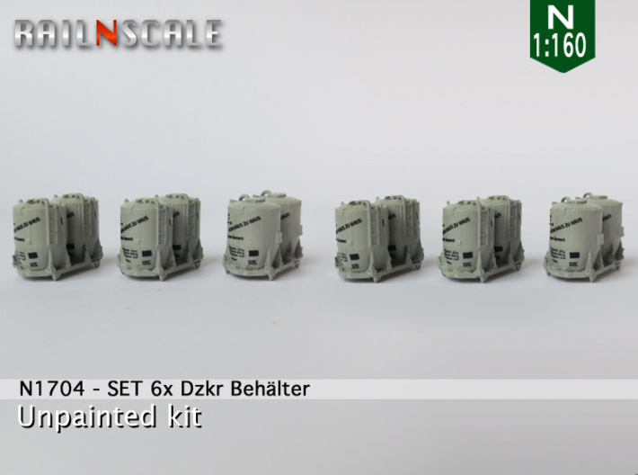 SET 6x Dzkr 501 Behälter (FLM/MTX) (N 1:160) 3d printed
