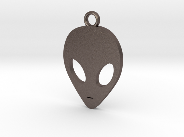 Grey Alien Key Ring 3d printed