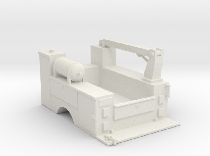 MOW Truck Bed With Fixed Crane 1-87 HO Scale 3d printed