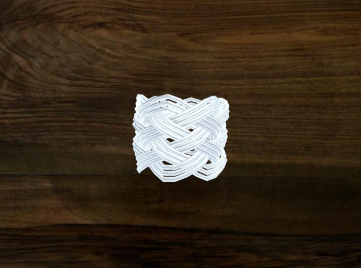 Turk's Head Knot Ring 6 Part X 6 Bight - Size 1.5 3d printed