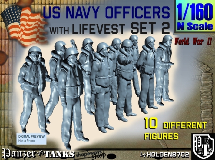 1-160 USN Officers KAPOK Set2 3d printed