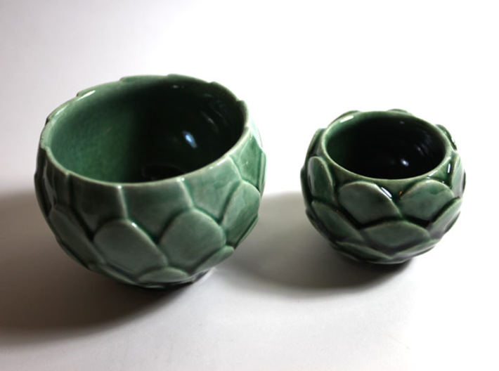 Artichoke Bowl 3d printed Artichoke Bowl with Small Artichoke Cup