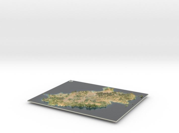 Ibiza Map, Spain 3d printed 