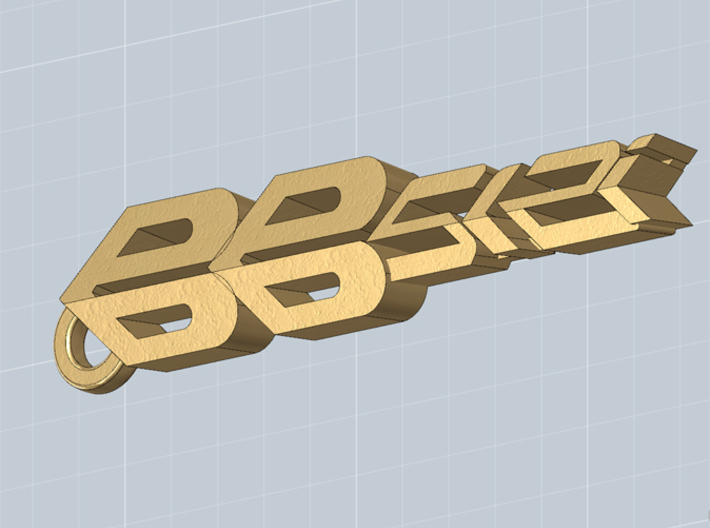 KEYCHAIN LOGO BB512 3d printed Keychain logo BB512 render.