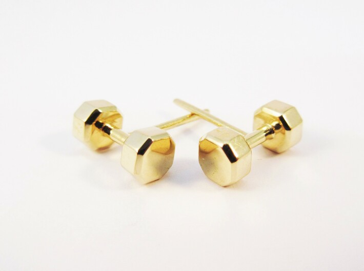 Dumbbells Earrings for the Fitness Fanatic 3d printed 